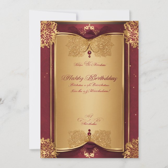 carte d'invitation d'anniversaire (Devant)