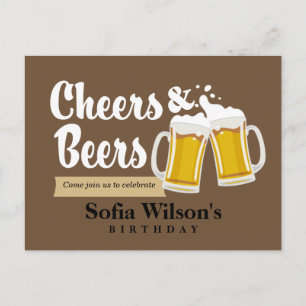 carte d'invitation d'anniversaire avec des acclama