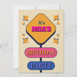 Carte d'invitation d'anniversaire carte routière S