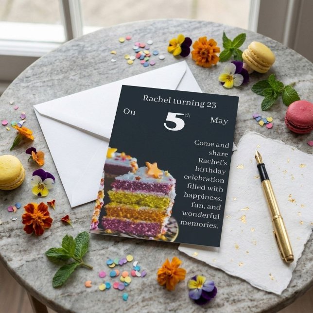 Carte d'invitation d'anniversaire classique  (Créateur téléchargé)