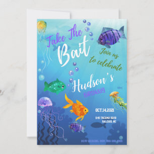 Carte d'invitation d'anniversaire d'appât