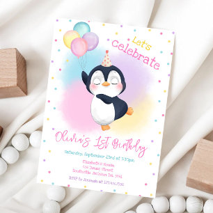 Carte d'invitation d'anniversaire de fête hivernal