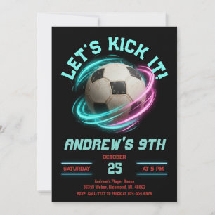 Carte d'invitation d'anniversaire de football mini