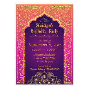 Invitations Indien Anniversaires Zazzle Fr