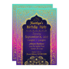 Carte d'invitation d'anniversaire de mille et une