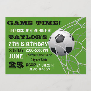 Invitations Faire Part Cartes Anniversaire Football Garcons Zazzle Fr