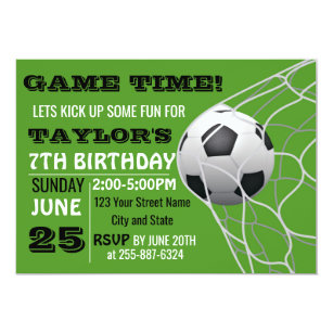 Invitations Faire Part Cartes Anniversaire Football Garcons Zazzle Fr