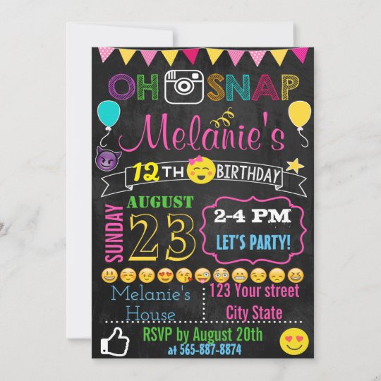 Carte D Invitation D Anniversaire D Emoji Zazzle Fr