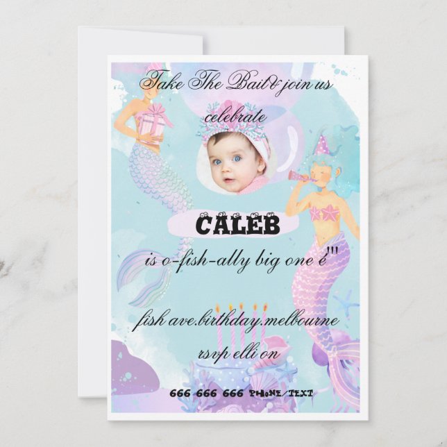 carte d'invitation d'anniversaire desievite (Devant)