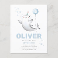 Carte d'invitation d'anniversaire enfant Baby Shar