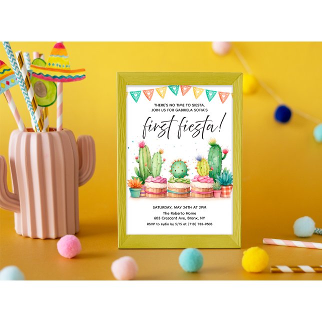 Carte d'invitation d'anniversaire Fiesta pour tout (Créateur téléchargé)