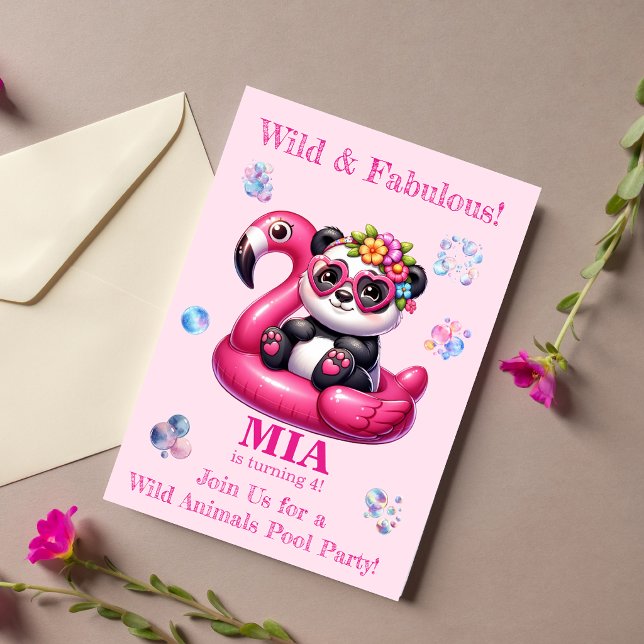 Carte d'invitation d'anniversaire fille pour une f (Créateur téléchargé)