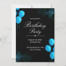Carte d'invitation d'anniversaire personnalisée