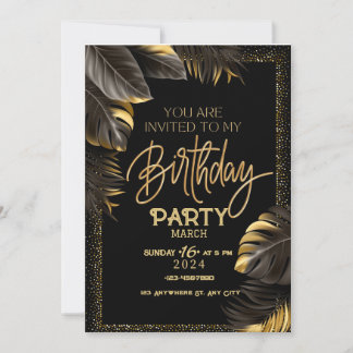 Carte d'invitation d'anniversaire personnalisée - 