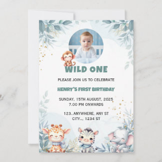 Carte d'invitation d'anniversaire photo, carte d'a