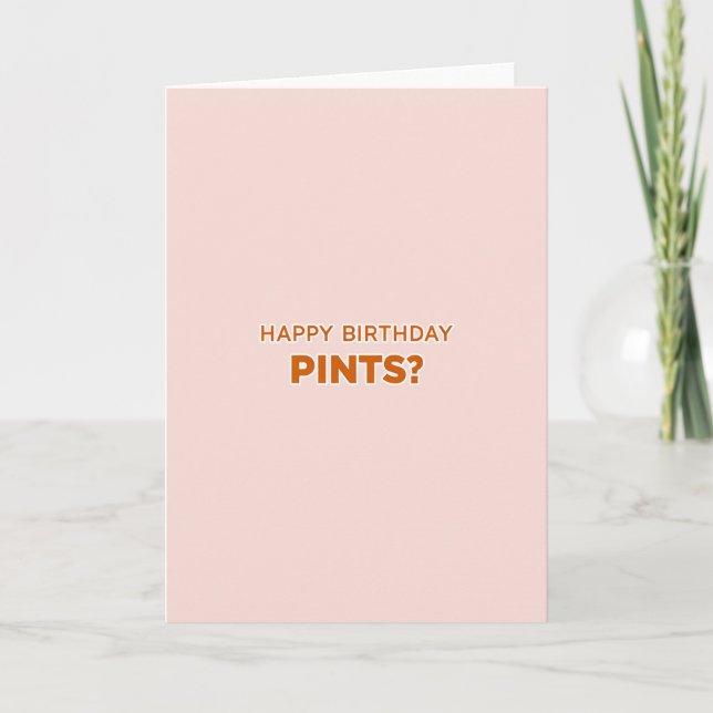 Carte d'invitation d'anniversaire Pint (Devant)