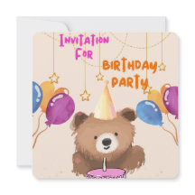 CARTE D'INVITATION D'ANNIVERSAIRE POUR ENFANTS