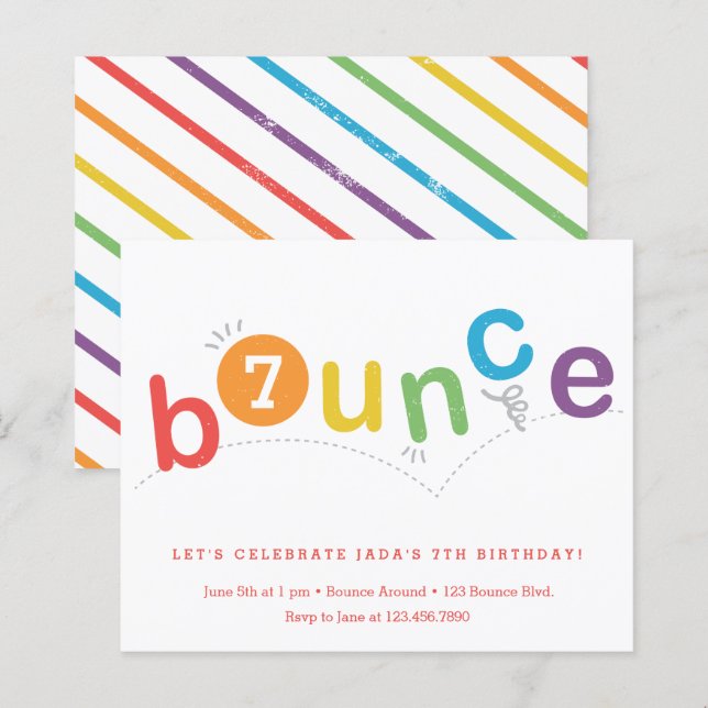 Carte d'invitation d'anniversaire pour enfants Bud (Devant / Derrière)