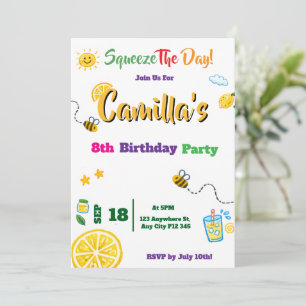 Carte d'invitation d'anniversaire pour enfants thè