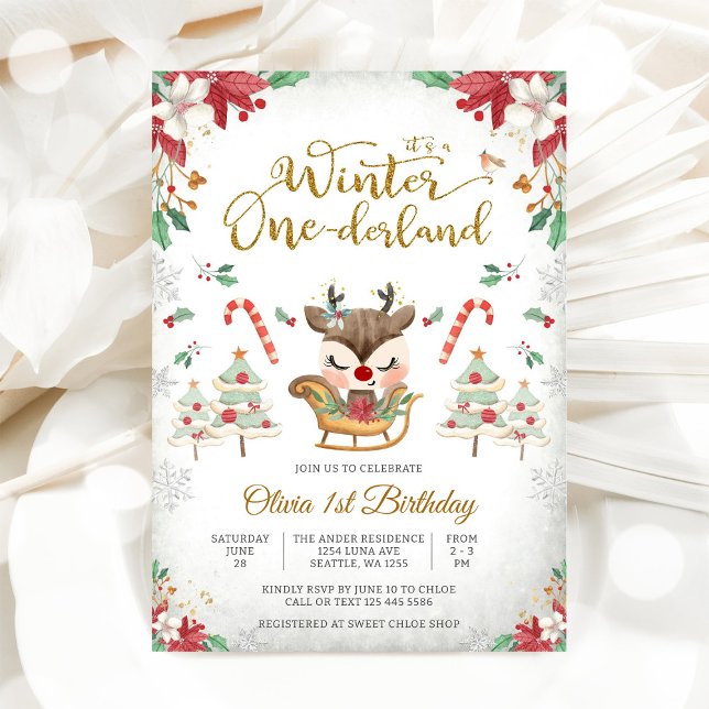 Carte d'invitation d'anniversaire pour Winter ONEd (Créateur téléchargé)