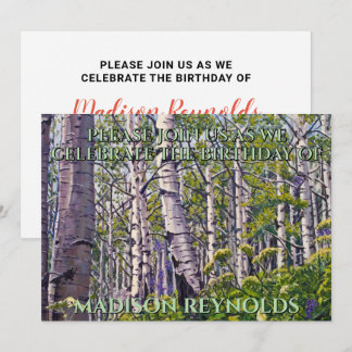 Carte d'invitation d'anniversaire Vibrant Printemp