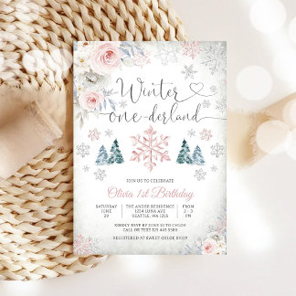 Carte d'invitation d'anniversaire Winter Onederlan
