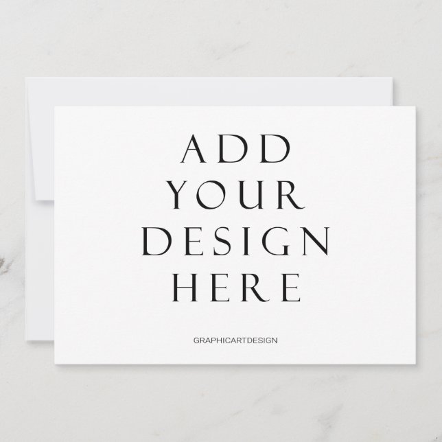 Carte d'invitation de 5 x 7 pouces sans impression (Devant)