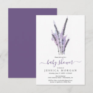 Carte d'invitation de Baby shower de prêteur minim