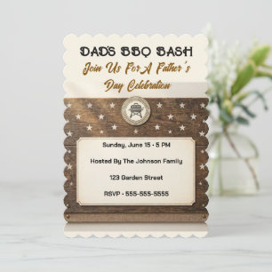 Carte d'invitation de BBQ pour la fête des Pères r