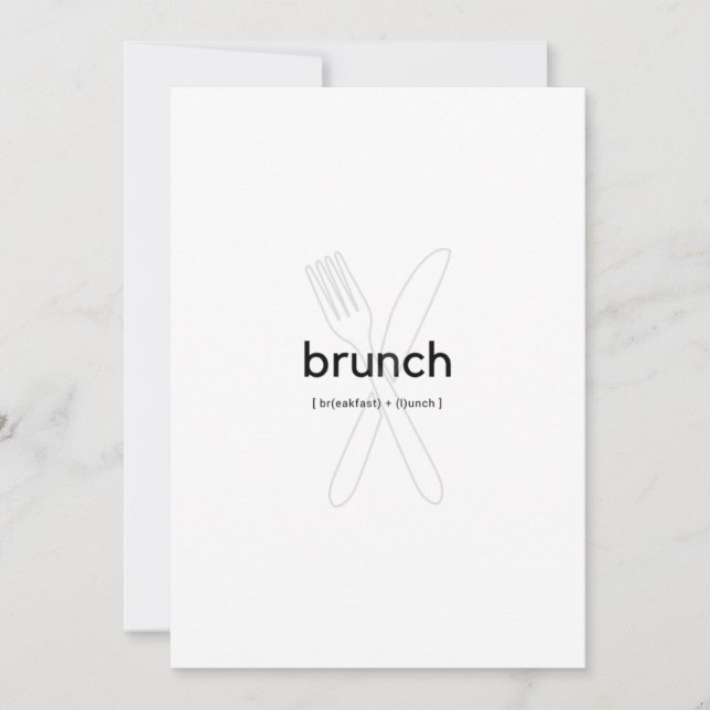 Carte d'invitation de brunch (Devant)