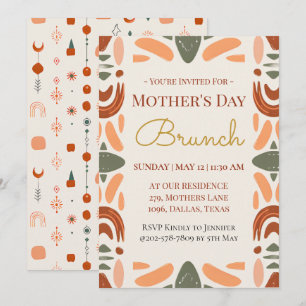 Carte d'invitation de brunch pour la fête des mère