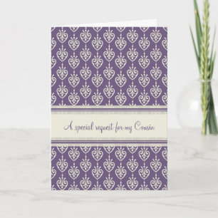 Carte d'invitation de Cousin violet