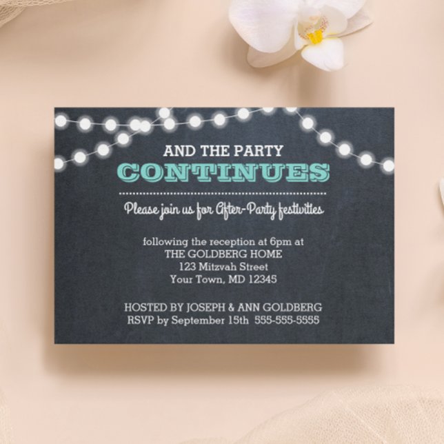 Carte d'invitation de fête après-événement Chalkbo (Créateur téléchargé)