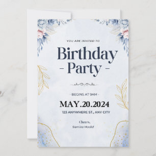 Carte d'invitation de fête d'anniversaire