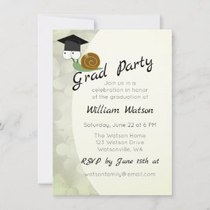 Carte d'invitation de fête de fin d'études thème e