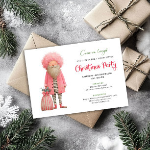 Carte d'invitation de fête de Noël avec un père No