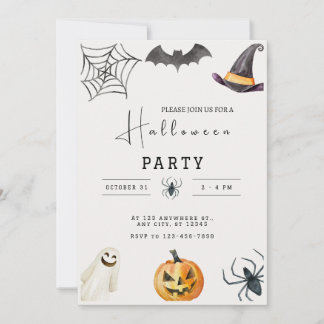 Carte d'invitation de fête d'Halloween