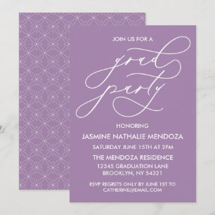 CARTE D'INVITATION DE FIN D'ÉTUDES EN CALLIGRAPHIE
