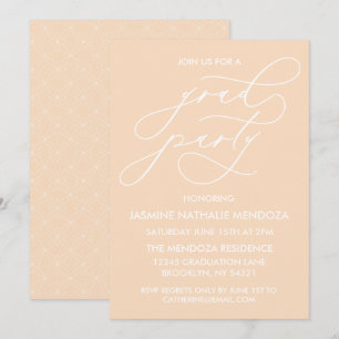 CARTE D'INVITATION DE FIN D'ÉTUDES EN CALLIGRAPHIE