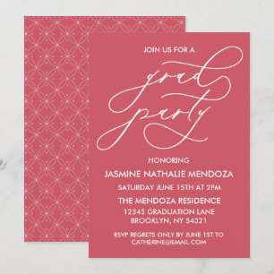 CARTE D'INVITATION DE FIN D'ÉTUDES EN CALLIGRAPHIE