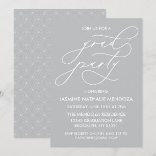 CARTE D'INVITATION DE FIN D'ÉTUDES EN CALLIGRAPHIE