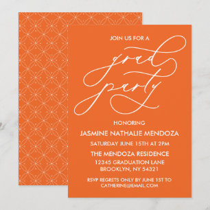 CARTE D'INVITATION DE FIN D'ÉTUDES EN CALLIGRAPHIE