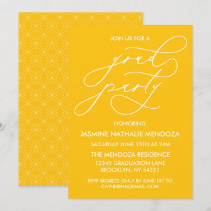 CARTE D'INVITATION DE FIN D'ÉTUDES EN CALLIGRAPHIE