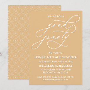 CARTE D'INVITATION DE FIN D'ÉTUDES EN CALLIGRAPHIE