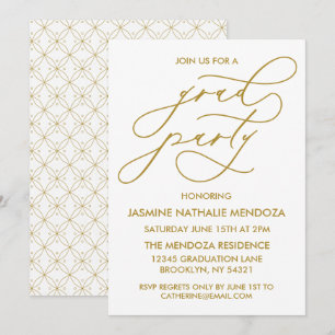 CARTE D'INVITATION DE FIN D'ÉTUDES EN CALLIGRAPHIE