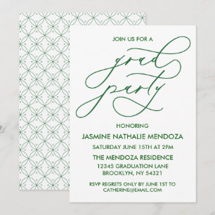 CARTE D'INVITATION DE FIN D'ÉTUDES EN CALLIGRAPHIE