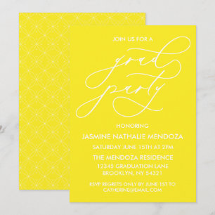 CARTE D'INVITATION DE FIN D'ÉTUDES EN CALLIGRAPHIE