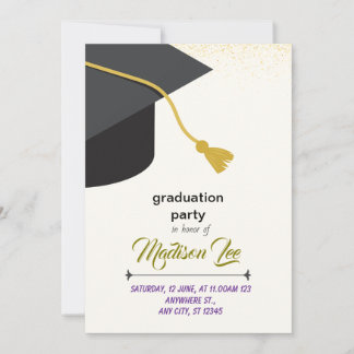 carte d'invitation de graduation