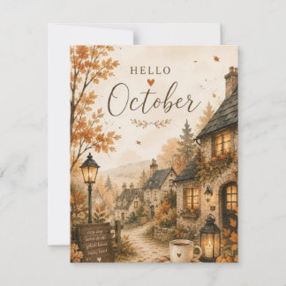 Carte d'invitation de jour d'automne à fond de cou