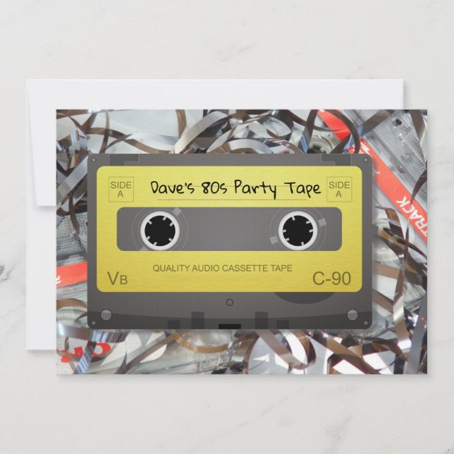 Carte d'invitation de la bande de cassette Mix des (Devant)